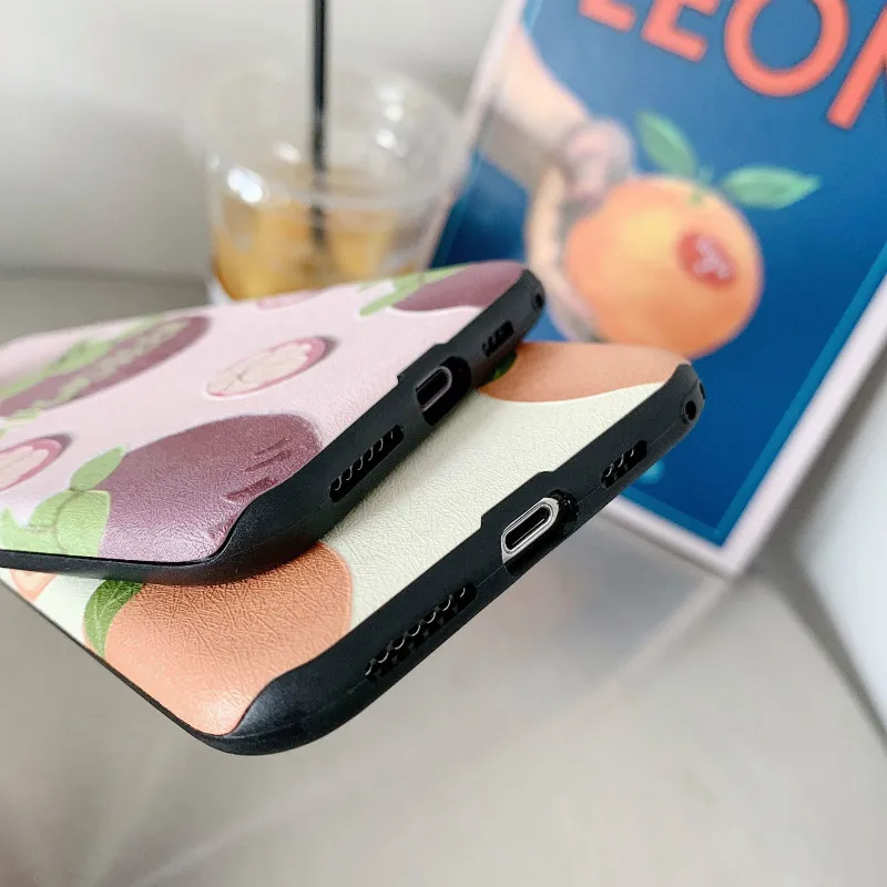 POBLU иллюстрация Летний Фруктовый чехол для телефона iphone 6s 7 8 plus XS MAX XR X Scrub Reloief silk IMD