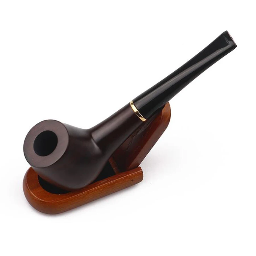 Новинка держатель для сигарет табачная трубка из настоящего черного дерева