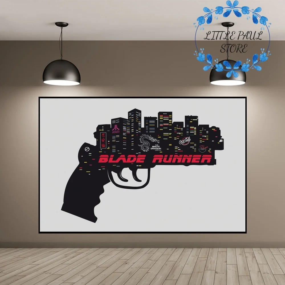 Абстрактное художественное полотно Blade Runner плакат Настенная картина для