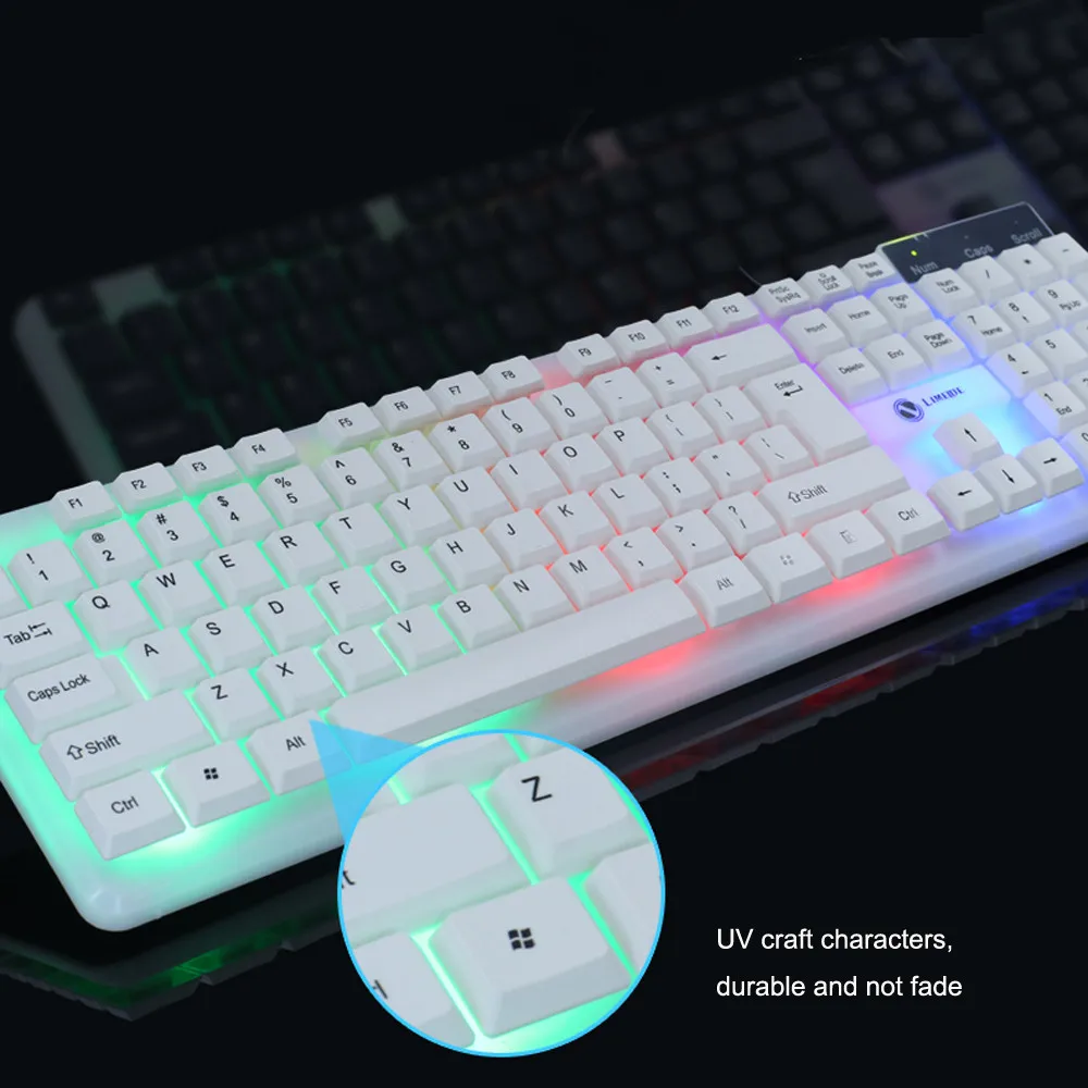 Набор с клавиатурой и мышью красочная игровая механическая клавиатура