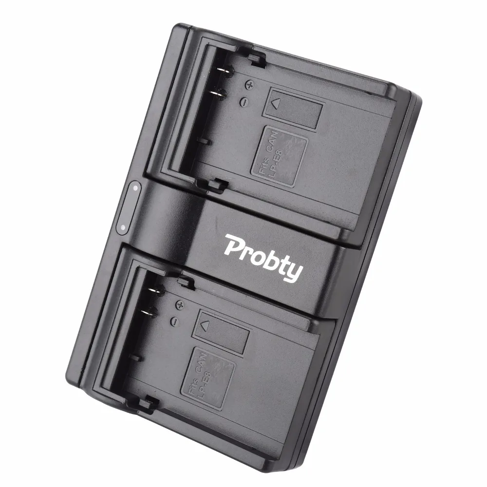 Probty 2 шт. LP E8 батарея + двойное зарядное устройство для Canon 550D 600D 650D 700D Digital X4 X5 X6i X7i