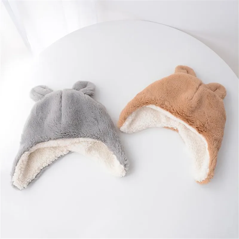 Милая плюшевая шапка с мультяшными ушками теплые наушники реквизит для