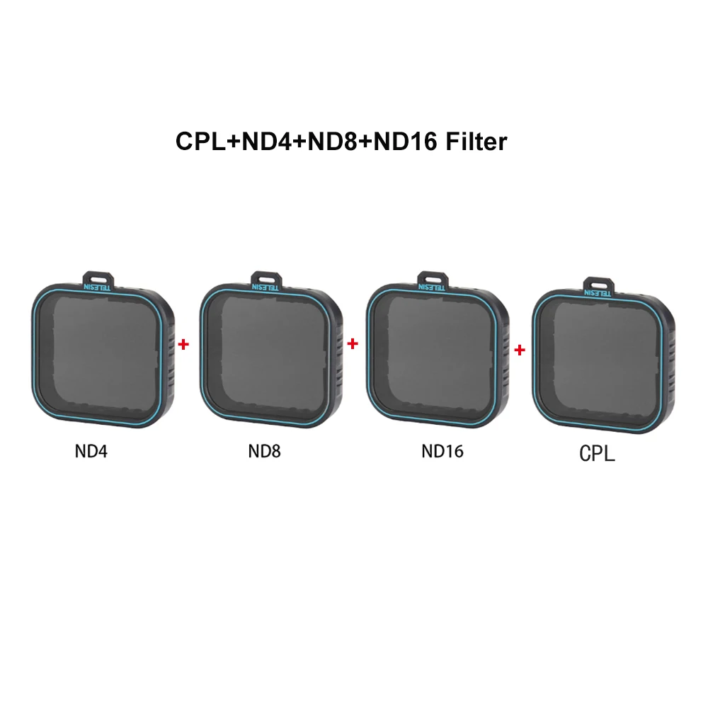 CPL ND 4 Filter TELESIN объектив фильтр для дайвинга Polarizied фильтр CPL filtros ND 4/8/16 системы безопасности фильтры для GOPRO hero 5 6 7 hero 7 hero 5 hero 6 протектор - Цвет: CPL ND 4 Filter