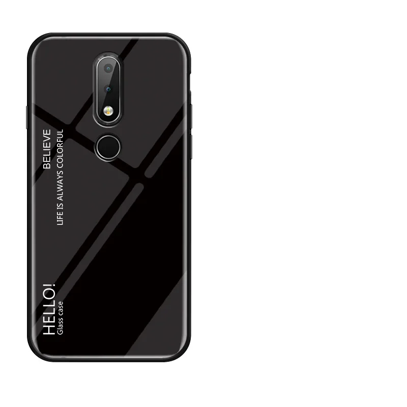 New Tempered Glass Case for Nokia X6 Aurora Colorful Cover |