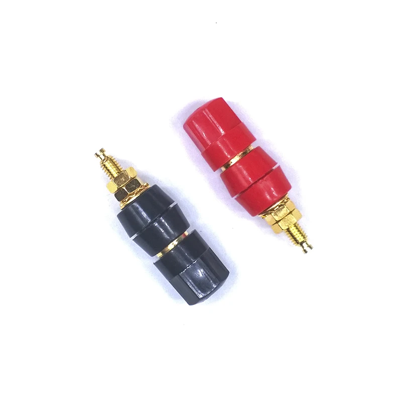 

2 pcs/lot Hexagonal terminal Gold Plated 250V 5A Crimp Terminal Horn Plug Connectors Audio Horn Plug Cold Pressure Solderless