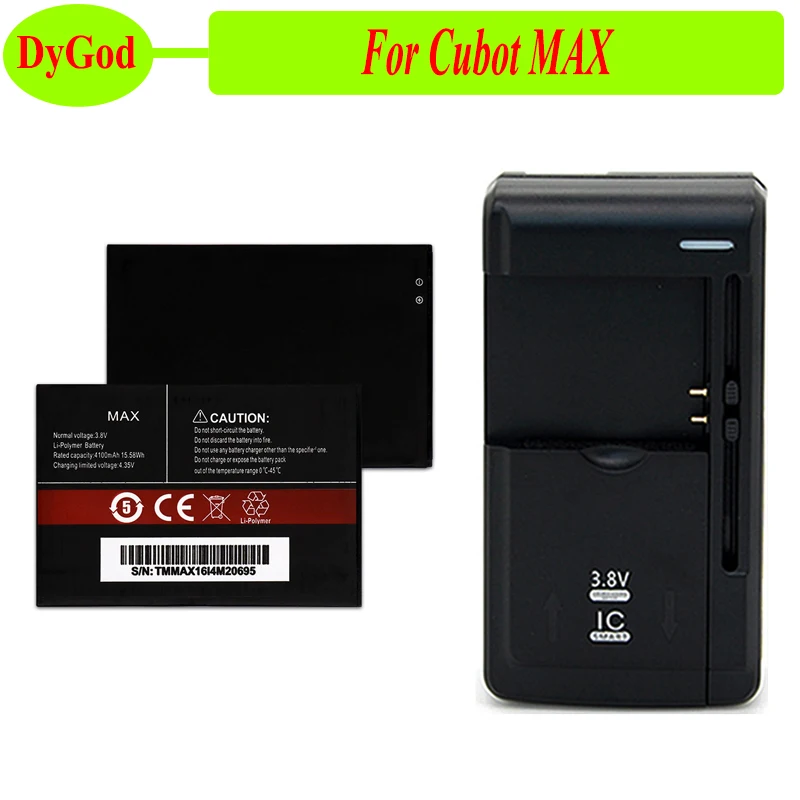DyGod LOT = 1 шт. + зарядное устройство 4100 мАч для Cubot MAX батареи замены Bateria смартфона
