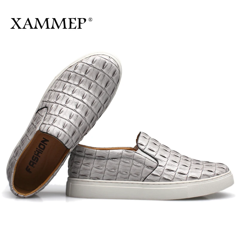 Кроссовки Xammep мужские без шнуровки брендовые сникерсы из искусственной кожи