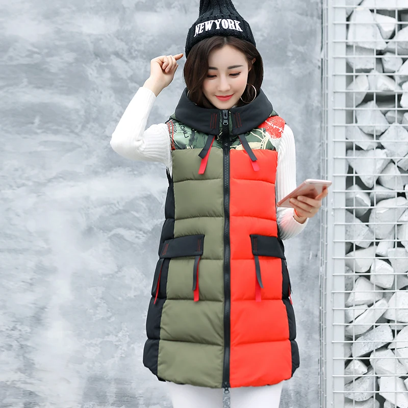 KUYOMENS L-4XL Повседневная зимняя куртка-жилет для женщин держать Теплый жилет 2018