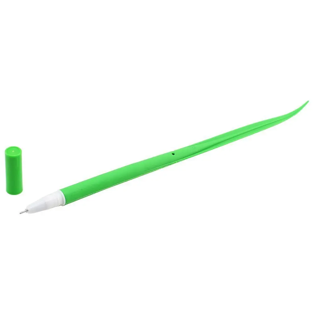 Силиконовые ручки Green Leaf Like Grass Blade с крышкой легкие черные чернила упаковка из 5