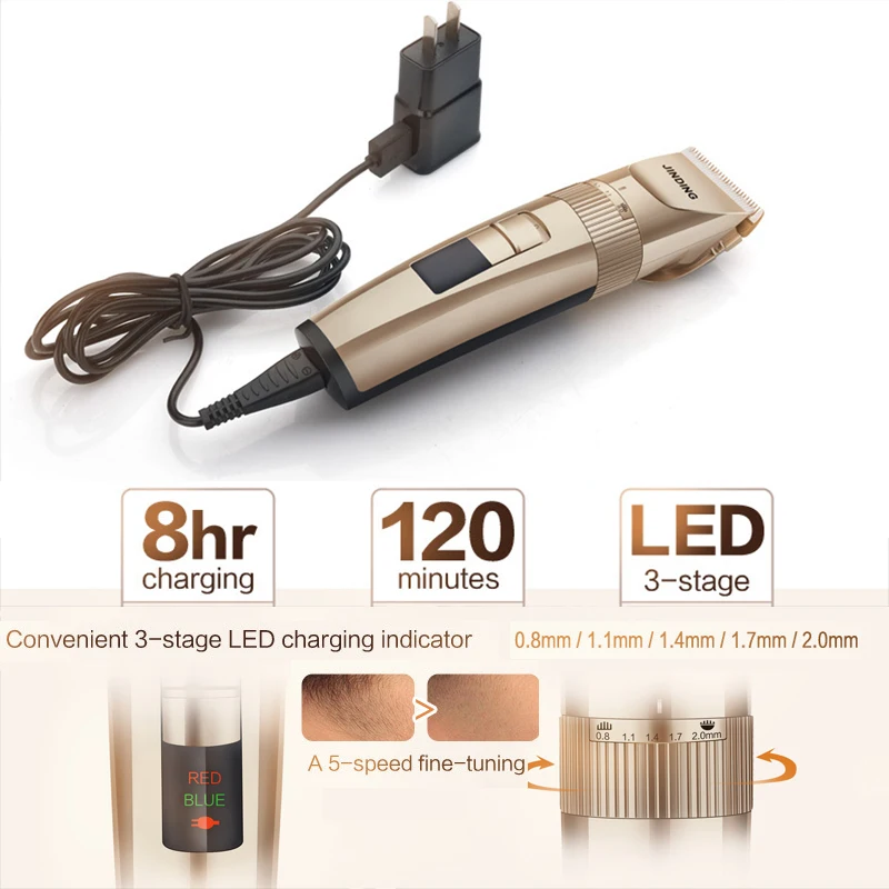 Электрическая машинка для стрижки волос JINDING профессиональный триммер бороды