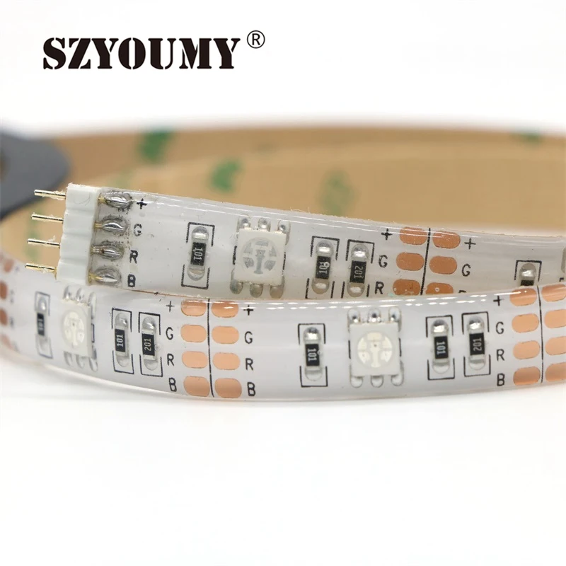 SZYOUMY водонепроницаемый RGB 50 см 15 светодиодов SMD5050 Гибкие огни 5 в питание от