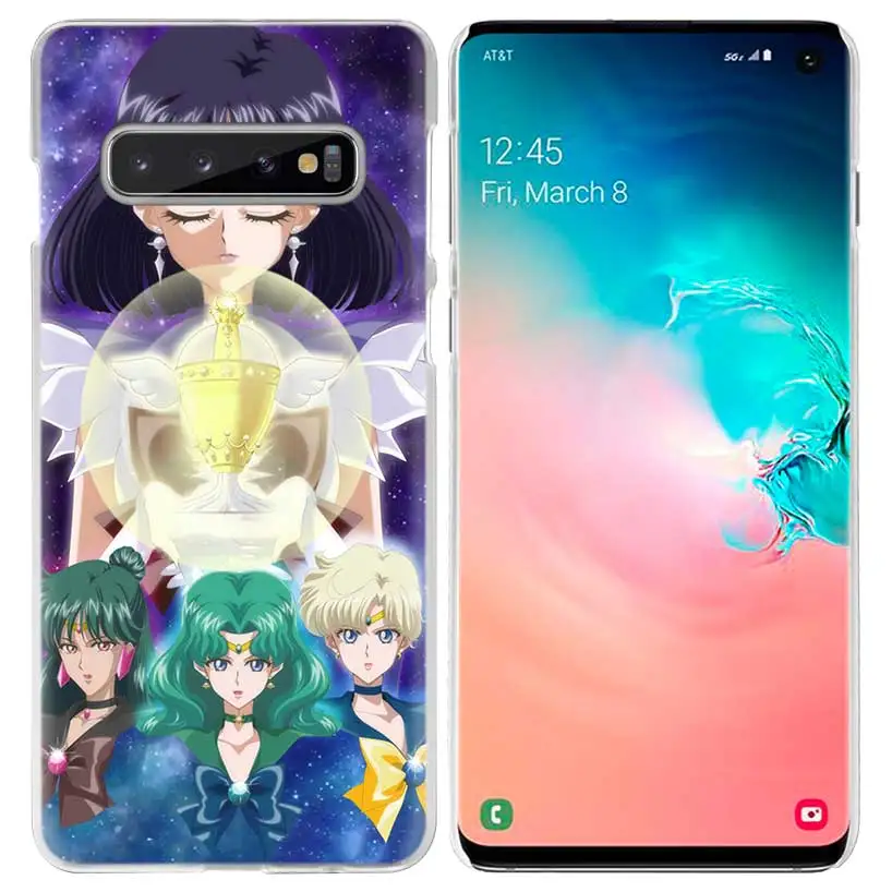 02 Чехол с принтом "Сейлор Мун" для samsung Galaxy S10 5G S10e S9 S8 M30 M20 M10 J4 J6 плюс J8 Note 8 9 прозрачный жесткий чехол для телефона с рисунком из аниме для девочек - Цвет: 02