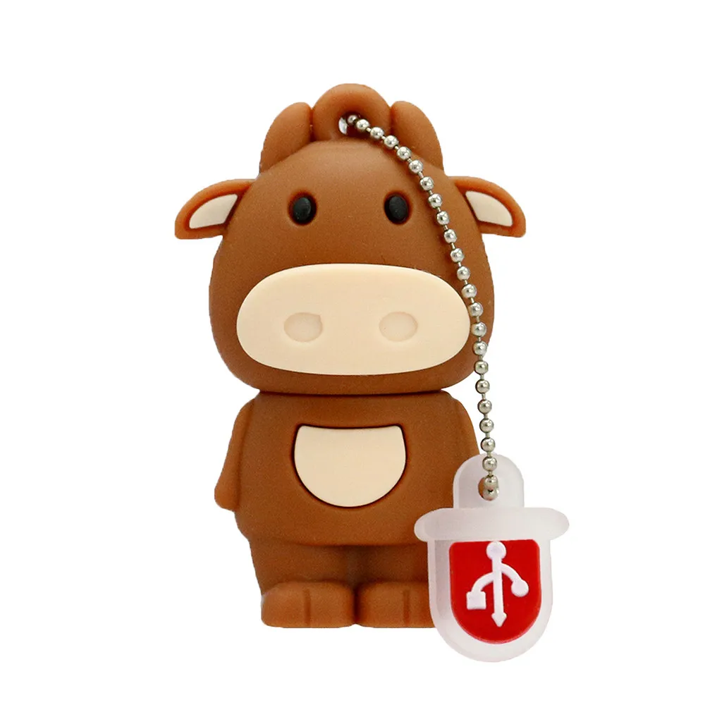 USB флеш-накопитель, Китайский Зодиак, животное, змея, курица, кролик, Usb, тигр, обезьяна, 4 ГБ, 8 ГБ, 16 ГБ, 32 ГБ, 64 ГБ, USB карта памяти, флешка - Цвет: cow