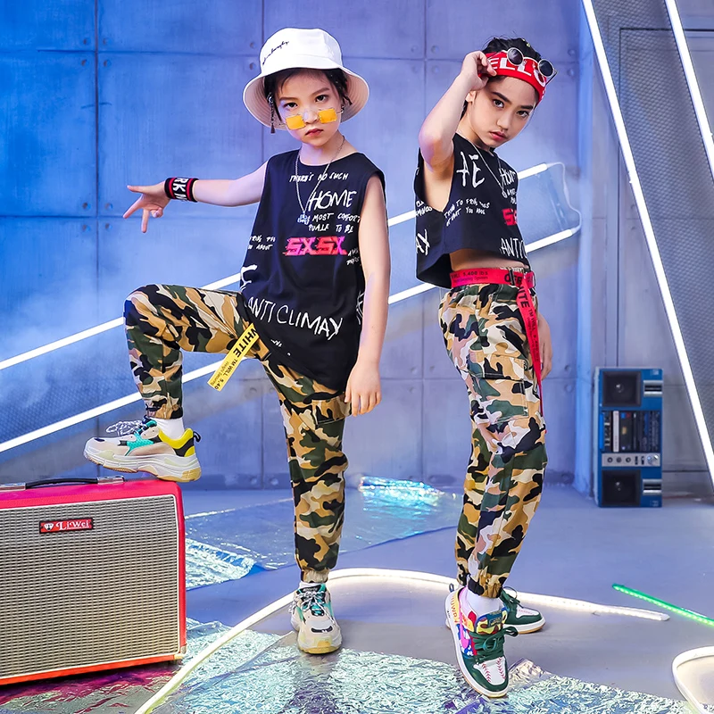 Детская одежда для уличных танцев костюм выступлений в стиле хип-хоп мальчиков