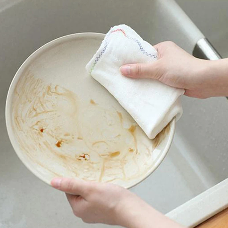 5 шт./лот Кухня Тряпкам хлопчатобумажной пряжи блюдо Полотенца