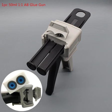 1pc 50ml Glue Gun Строительный шприц 50 мл 75 мл AB эпоксидный клей пистолет аппликатор клея клей картриджный пистолет 1:1 1:2 10:1 клей AB ручной распределитель клея Пистолеты - Цвет: 1pc 50ml Glue Gun