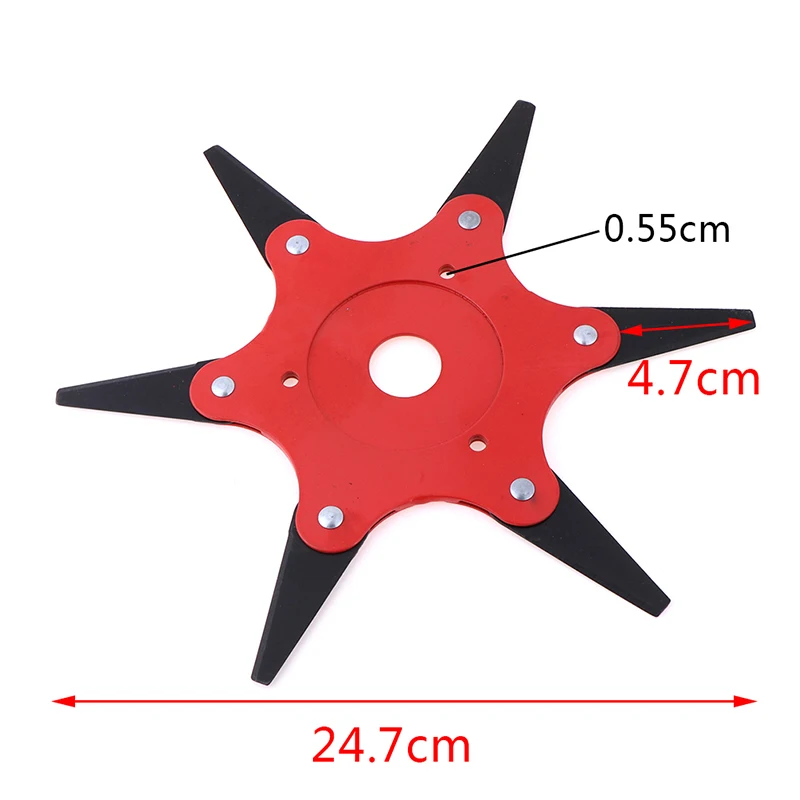 

6 Teeth Brush Cutter Blade Trimmer Metal Blades Trimmer Head 65Mn Garden Grass Trimmer Head For Lawn Mower