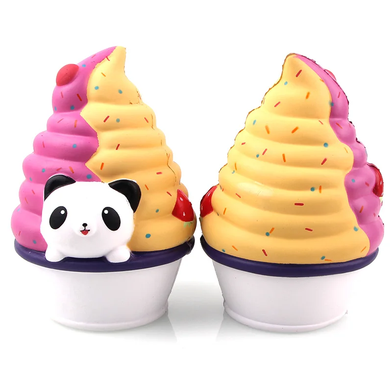 

5 шт./лот Jumbo Squishy 17 см Kawaii панда клубника Мороженое Супер медленно растет оригинальный милый мультфильм хлеб торт детские игрушки подарок