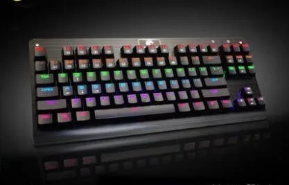 E Element Z-77 87 клавиш Проводная Механическая клавиатура синий переключатель RGB подсветка игровая клавиатура - Цвет: colorful backlit