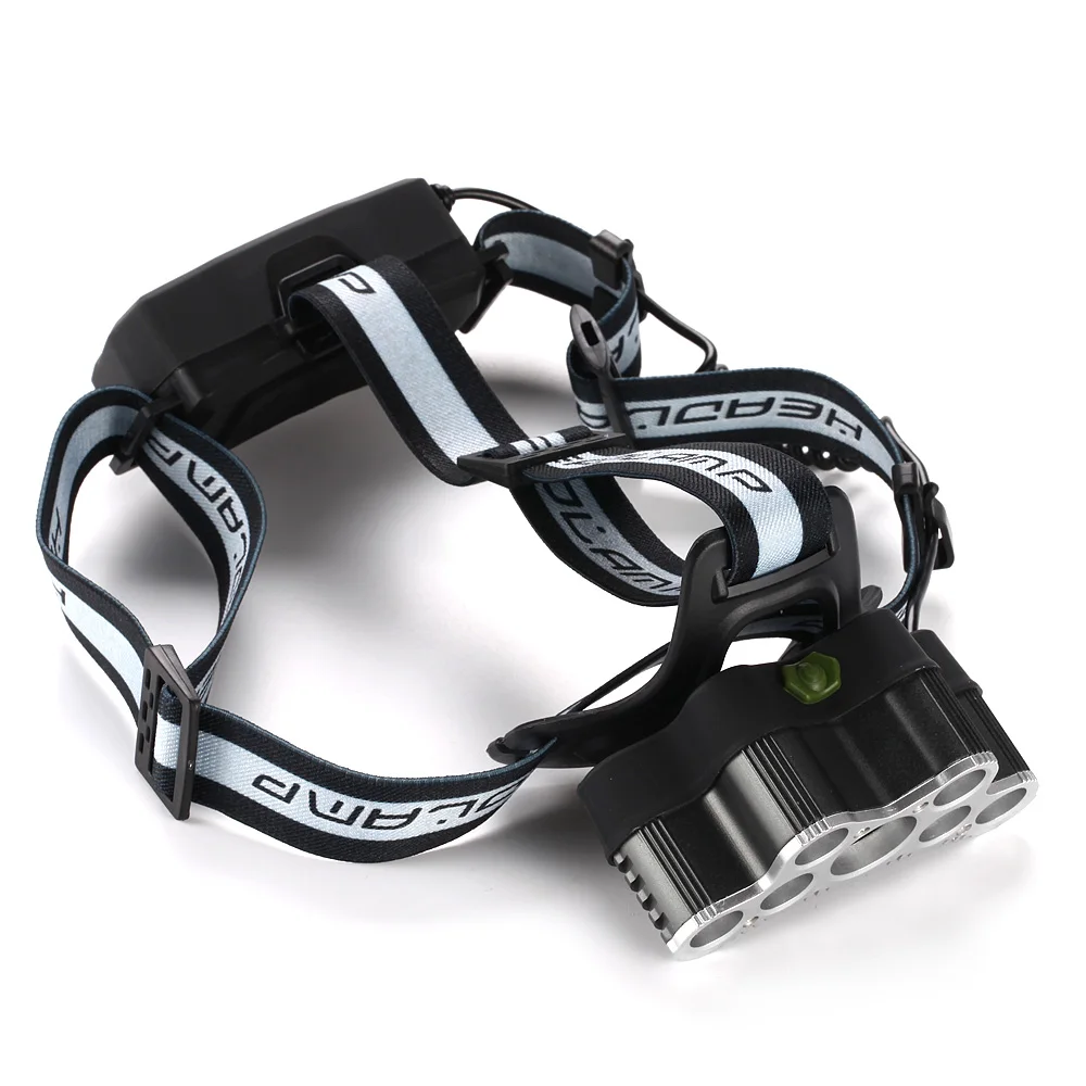 Новинка 9 x XM-L T6 + 2 * R5 USB светодиодный перезаряжаемый Головной фонарь высокая