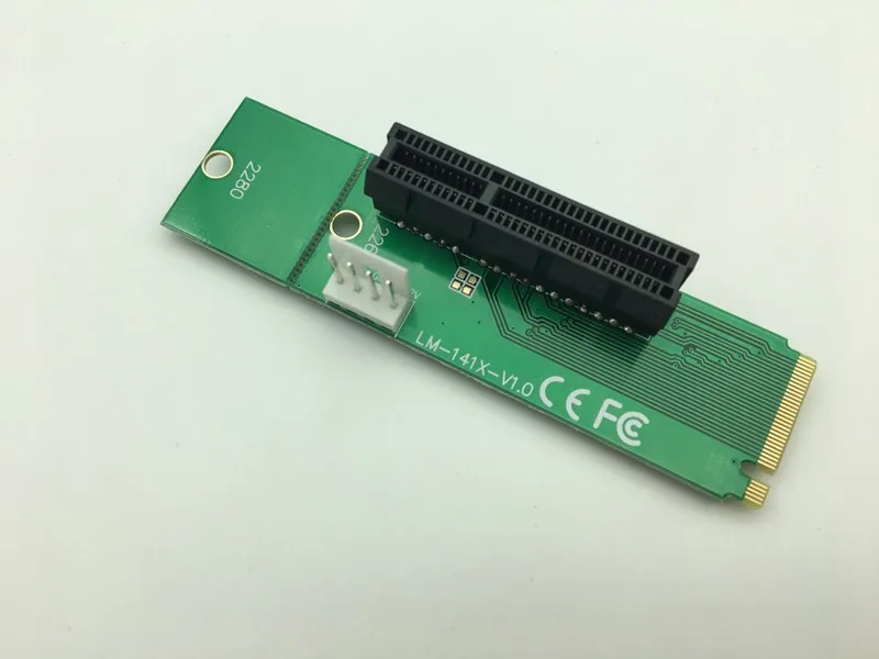 Новый адаптер PCI-E 4X Female to NGFF M.2 M Male 4 pin кабель питания конвертер карта переходника