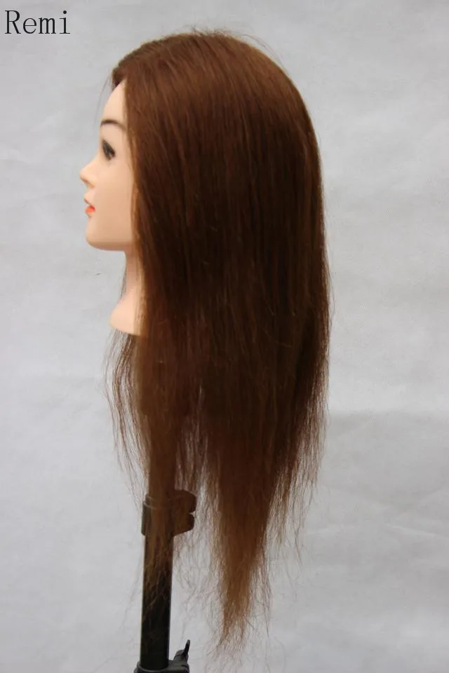 Новый 24 &quot90% настоящие человеческие волосы Учебные головы-манекены