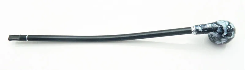 1 шт. деревянная трубка для курения с синим мрамором Длинные табачные трубки