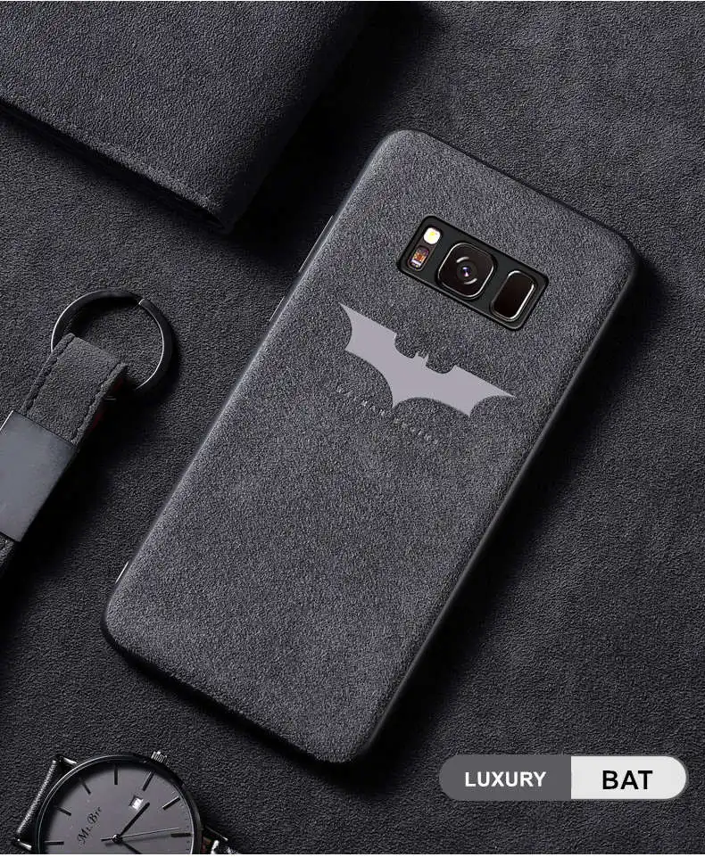 BF Для samsung Galaxy S7 Edge S8 S9 S10 Plus S10 Lite чехол Роскошный Бэтмен замшевый Меховой чехол для телефона для Galaxy Note 8 9 чехол s - Цвет: BF