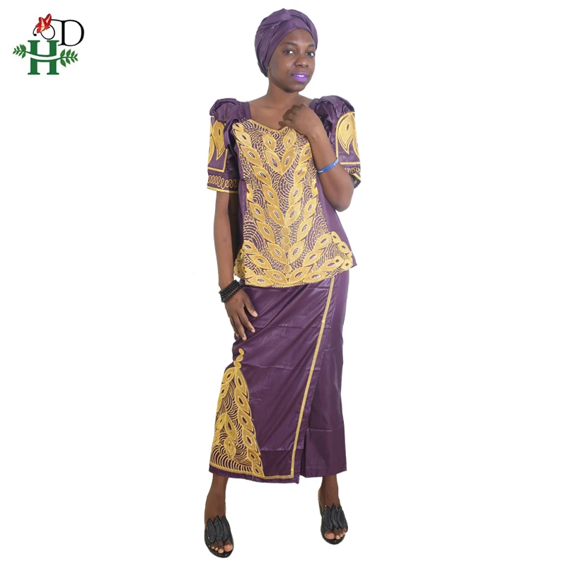 H & D/одежда в африканском стиле для женщин вышивка бисером riche Повседневное платье
