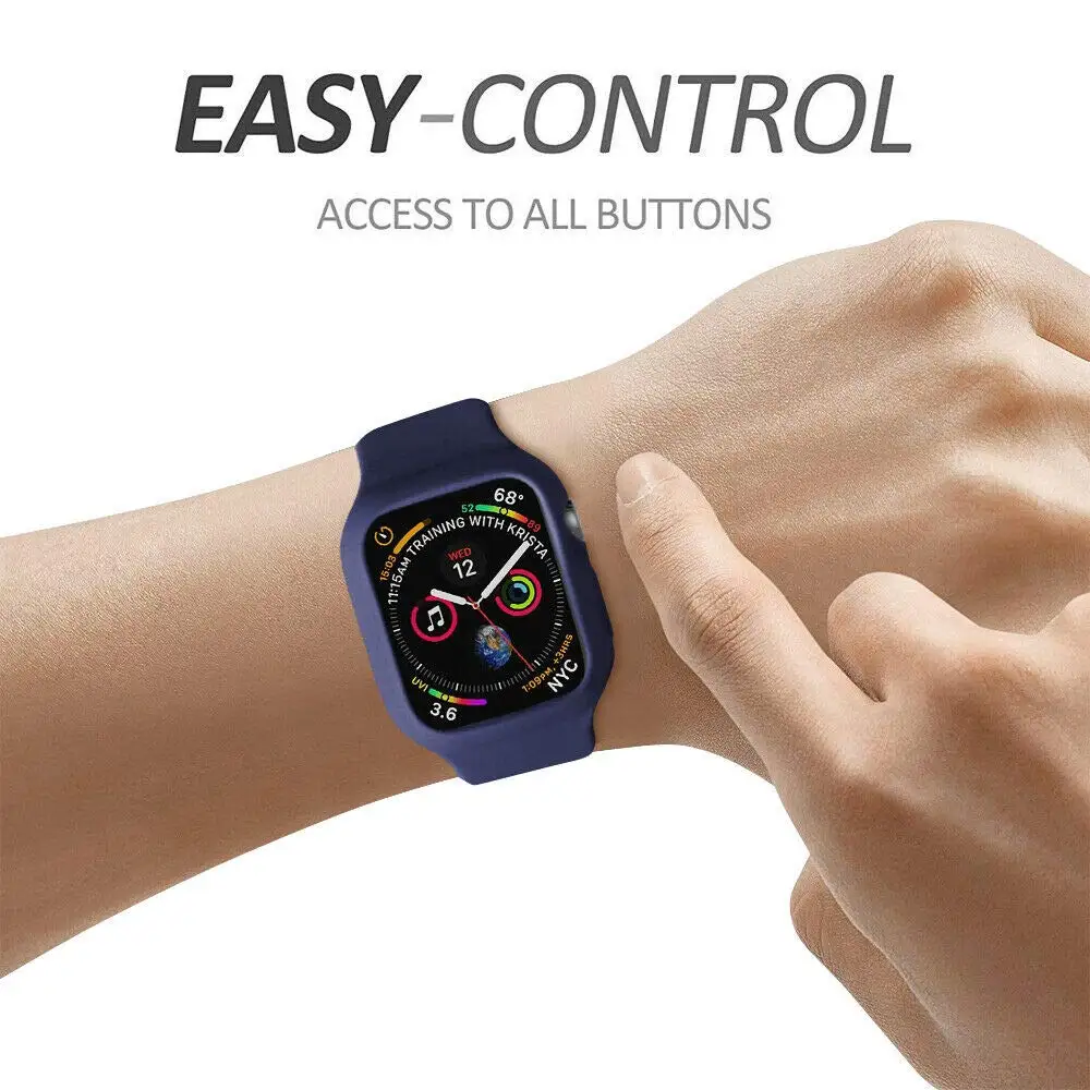 Силиконовый ремешок для браслета и ударопрочный чехол apple watch 4 44/40 мм наручные