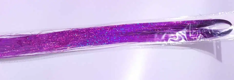 Light Purple Блестящие Блестки для волос Золото Серебро Красочные прямые синтетические пряди волос Блестки для наращивания украшения вечерние аксессуары - Цвет: Light Purple