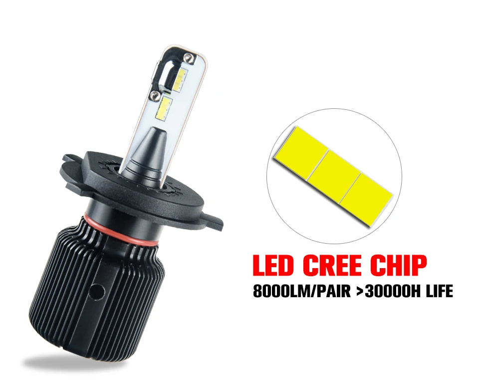 Aceersun H7 H4 светодиодный H11 H4 H7 H13 5 стороны освещение светодиоды с чипом CSP HB3 9005 9006 HB4 40 Вт 8000LM светодиодный Автомобильные фары лампы 12 V 24 V 6500 k
