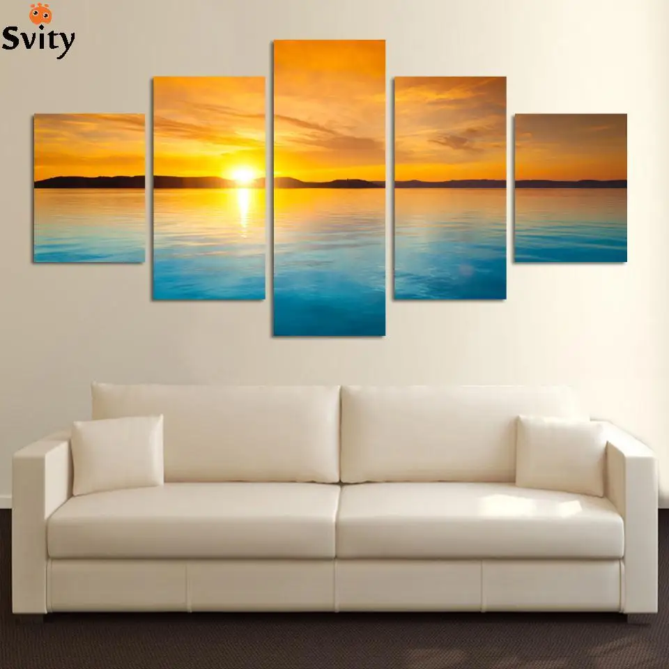 5 шт. картины на холсте с изображением Морского Пейзажа | Дом и сад