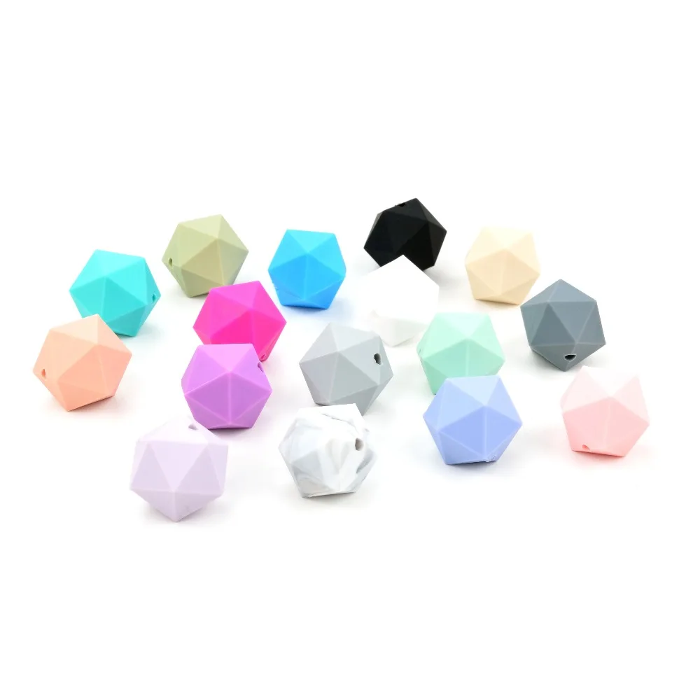 Силиконовые бусины для прорезывателя сделай сам 50 шт./Лот Icosahedron лучше чем
