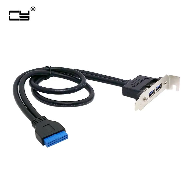 Низкий профиль 95 мм высота USB 3 0 Женский задней панели к материнской плате 20pin