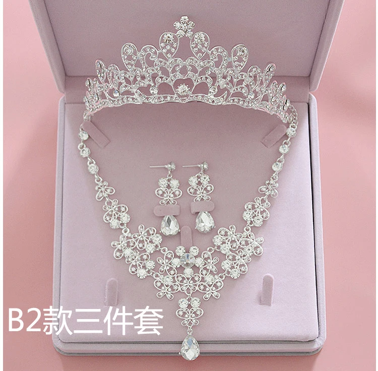 Женский праздничный комплект Moda de Cristal Do Casamento Conjuntos De Joias Noiva Tiara Coroa Brinco Colar muchares для