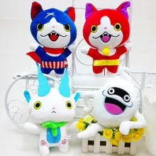 4 шт./компл. Yokai Yo Kai Watch Whisper Jibanyan Komasan плюшевые игрушки Kawaii Game мультяшный Кот мягкие