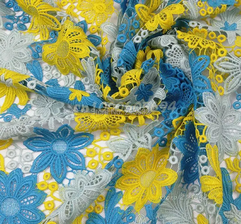 PQYY83 гипюровая кружевная ткань из органзы высокое качество швейцарская вуаль
