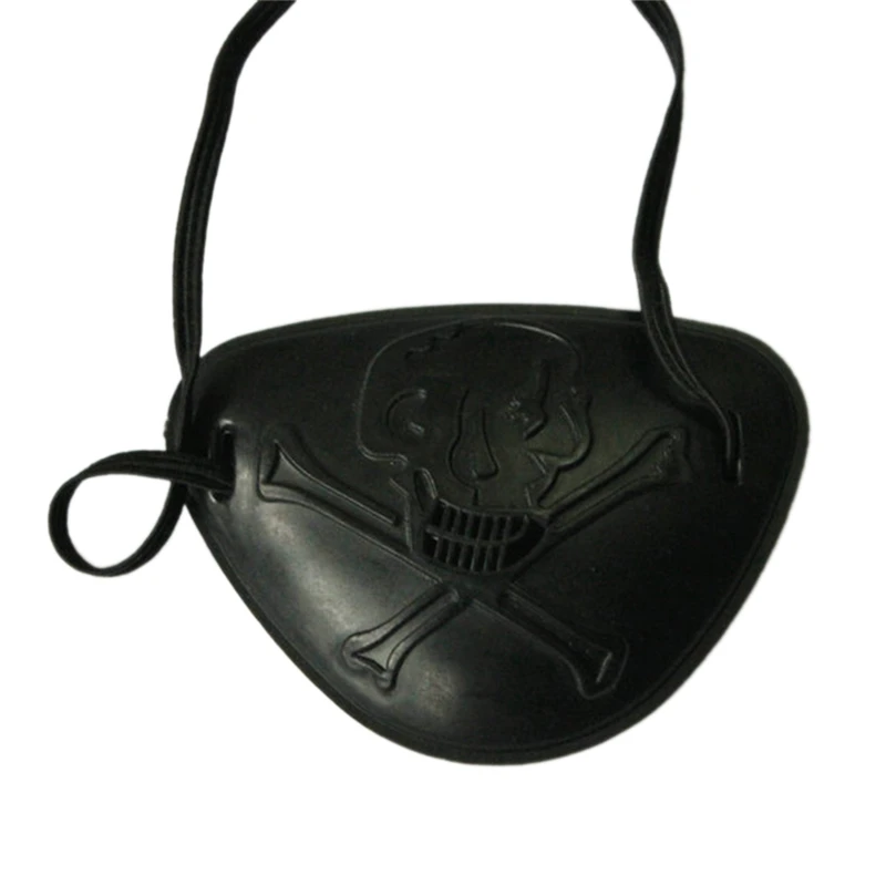 Черная пластмассовая нашивка пиратский капитан глаз маска для с черепом костюм