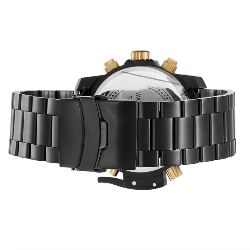 Мужские кварцевые часы с хронографом из нержавеющей стали|Мужские спортивные