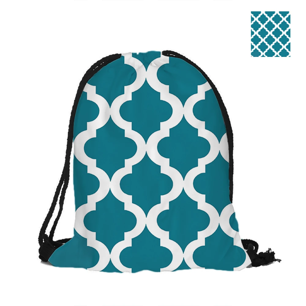 Классический Узор различные цвета рюкзак на шнурке для пляжа школы шоппинга