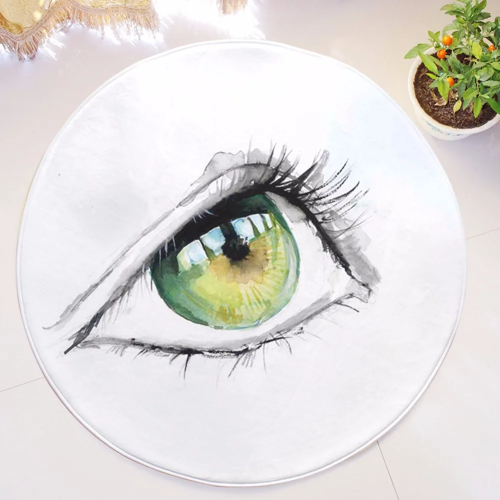

CAMMITEVER Eye Round Rug For Living Room Round Carpet Kids Room Bedroom Large Area Rugs Anti Slip Home Decorative