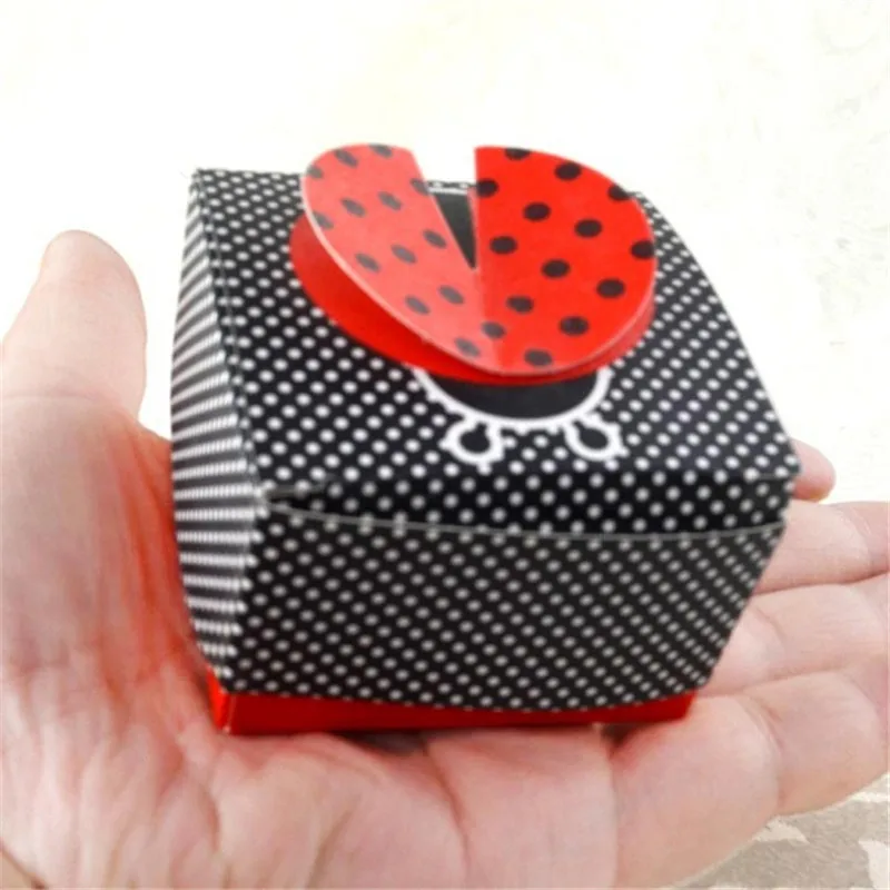 50 шт./лот подарочные коробки с героями мультфильмов божья коровка для детей