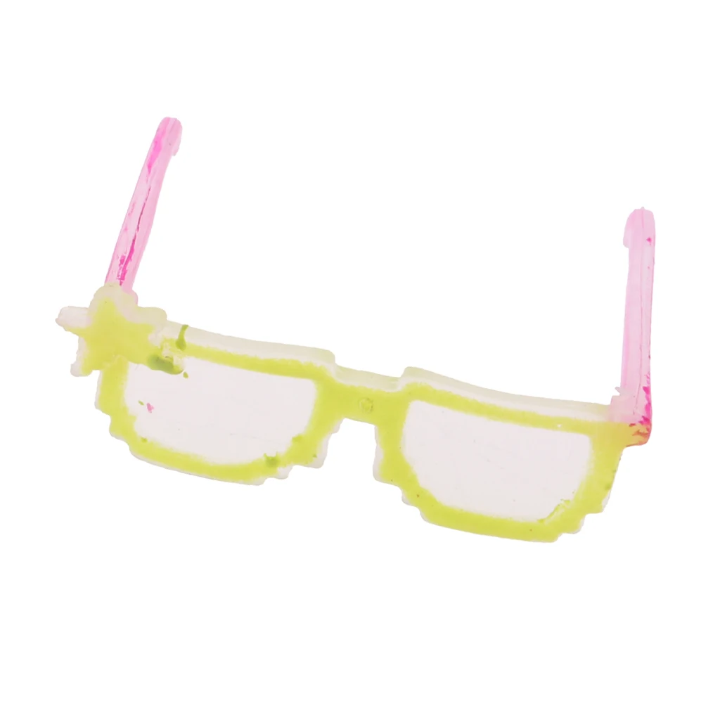 Greenyellow Frame a Пара модных очков Fames очки Аксессуары для кукол - Цвет: Greenyellow Frame a