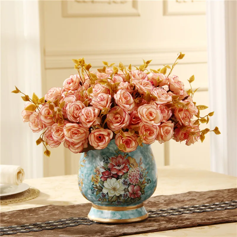 

European vases crafts furnishings wedding gift decoration living room desktop Home Furnishing floral arrangement