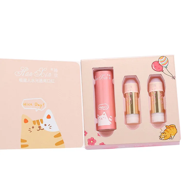 Hot Cat Shaped Matte Lipstick Long Lasting Lipsticks Nude Makeup Lip Cosmetics Velvet Red Waterproof Lipstick Korean Cosmetics