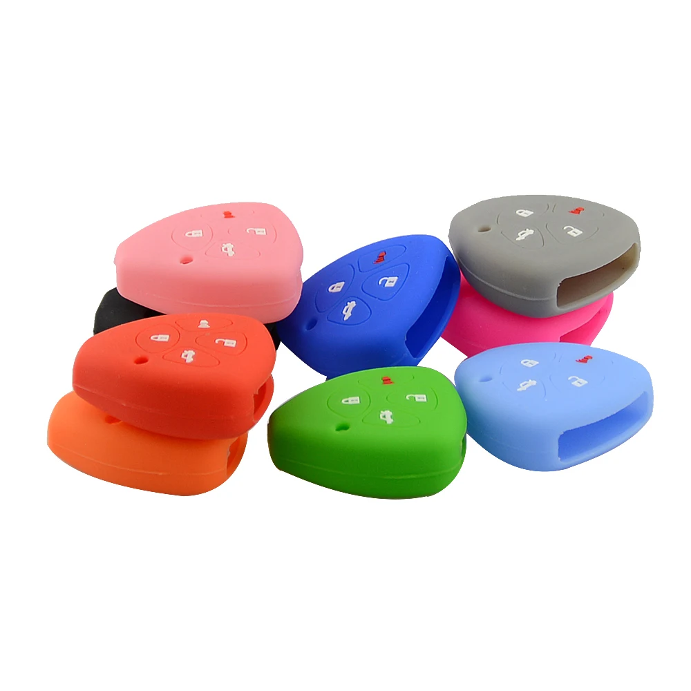 Силиконовый чехол для автомобильных ключей OkeyTech 4 кнопки мягкий резиновый Toyota Camry