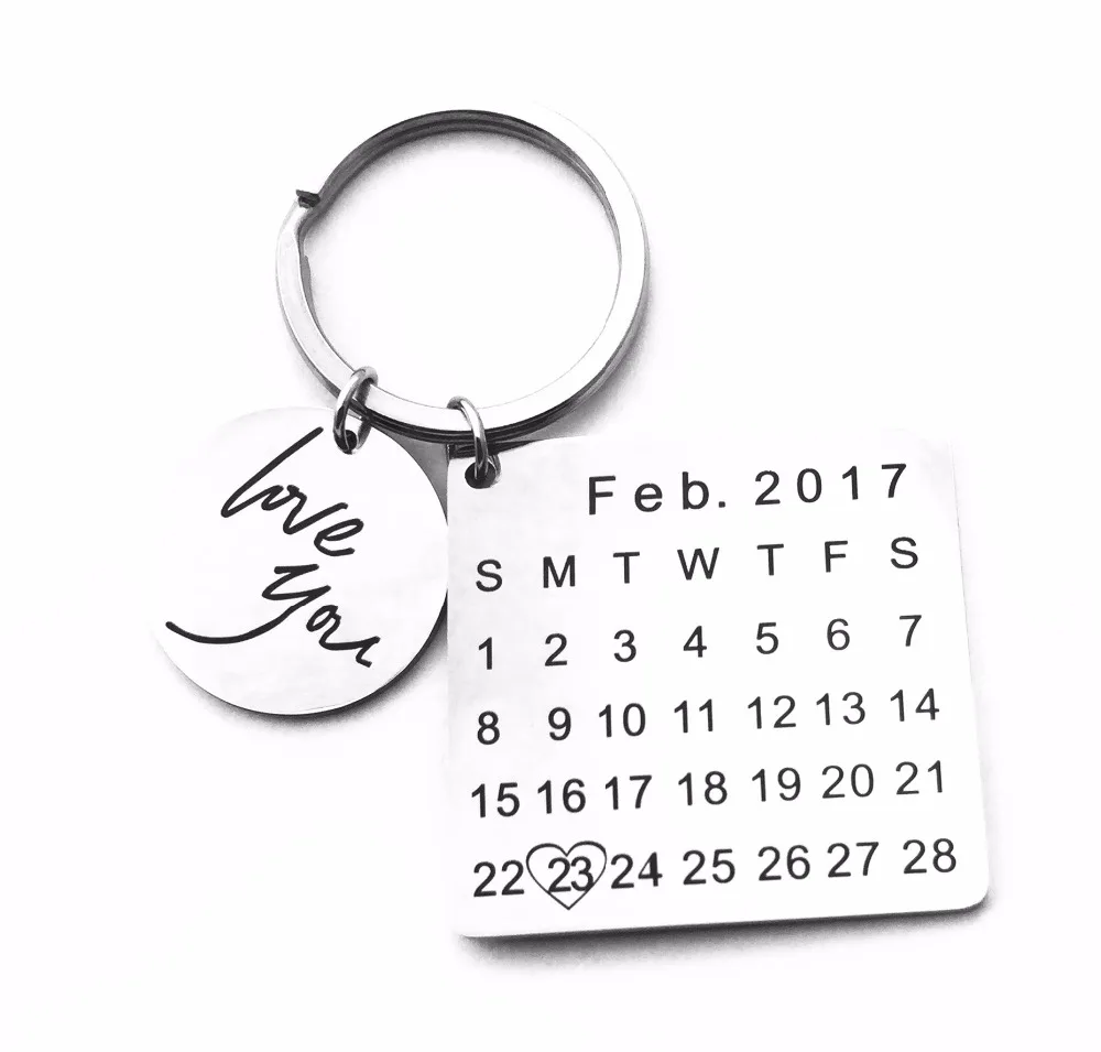MYLONGINGCHARM настраиваемый брелок на день рождения календарь специализированный