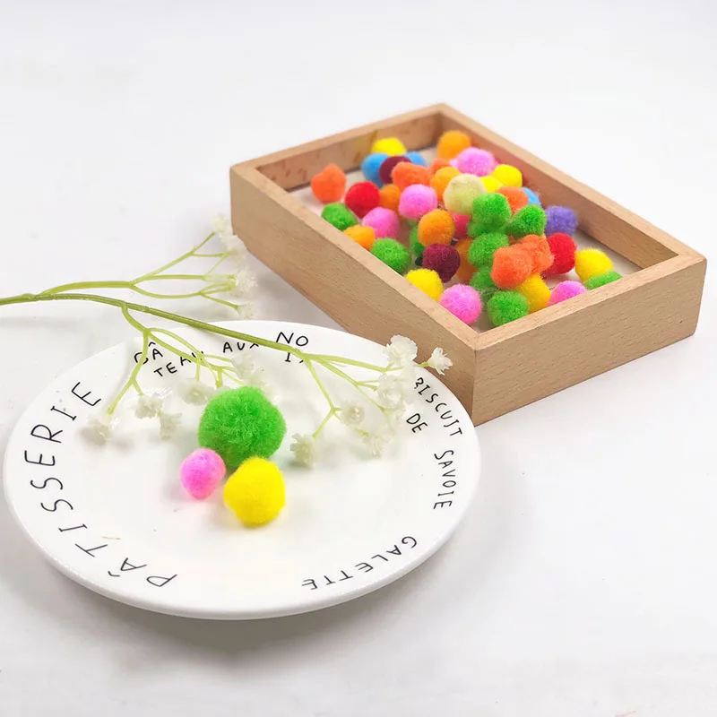 100 шт./компл. 15 20 30 40 мм Плюшевые разноцветные DIY украшения Помпон Мяч меховой шар