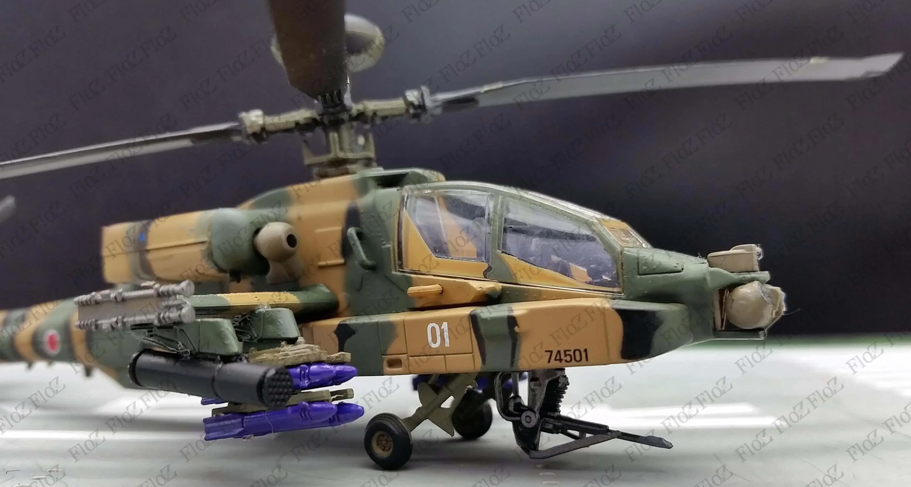 Япония JSDF AH-64D Apache longbow attack вертолет 1/100 самолет литая модель |